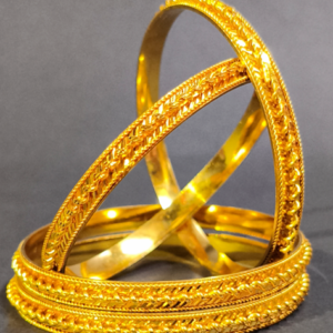 Antique Handcrafted Designer Gold Polish Bangles
